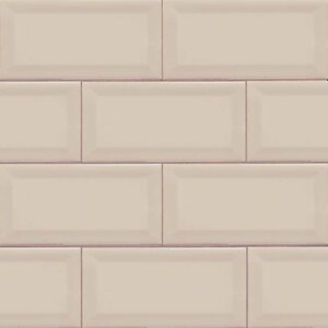 Almond Glossy 3 x 6 Ceramic Subway Tile in Beige
