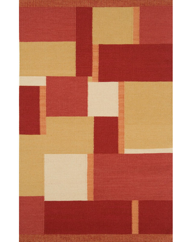 Continental Rug Company Nouveau Geometric Hand Knotted Wool Red Area Rug Wayfair
