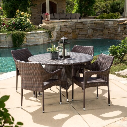 Yuliana 5 Piece Dining Set & Reviews | AllModern