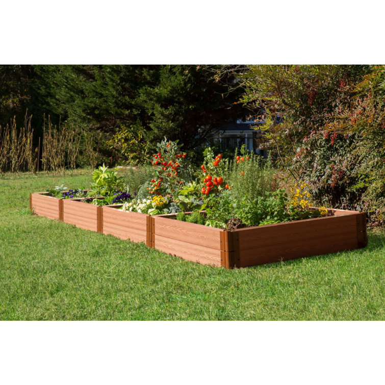 frame it all 4 ft x 16 ft composite raised garden bed wayfair