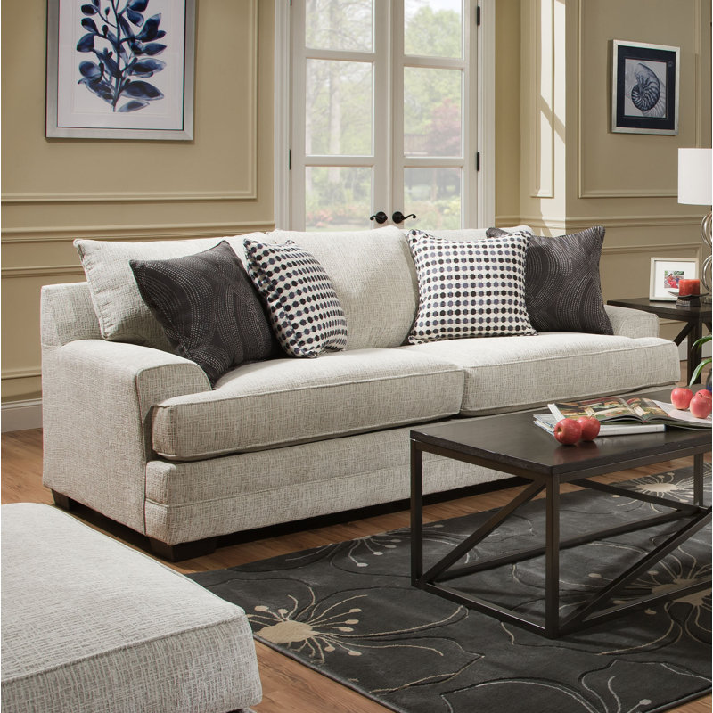 Alcott Hill Henthorn Chenille 89 Square Arm Sofa Reviews Wayfair