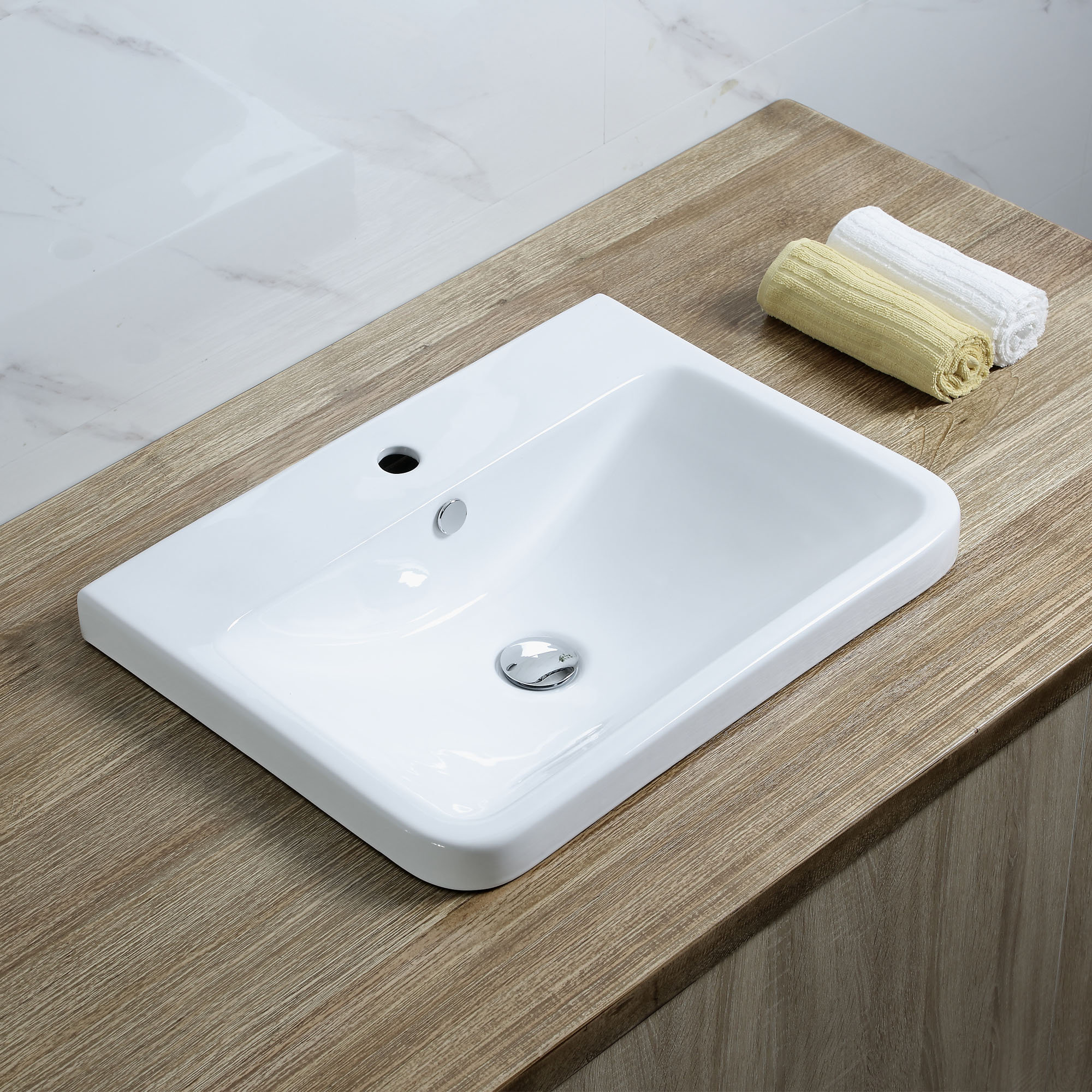 Luxier Ceramic Rectangular Vessel Bathroom Sink Reviews Wayfair