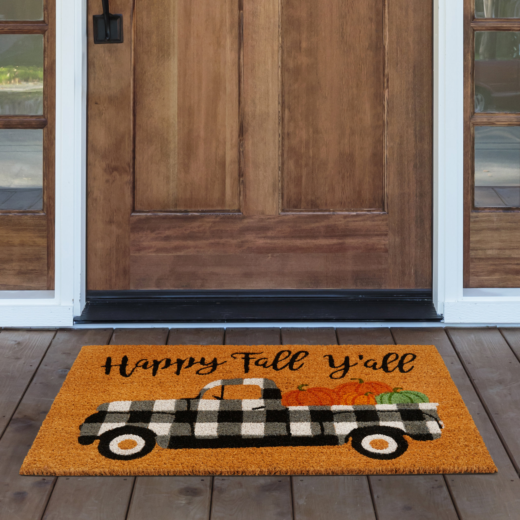 Winston Porter Gundelinda Happy Fall Y All Coir 30 In X 18 In