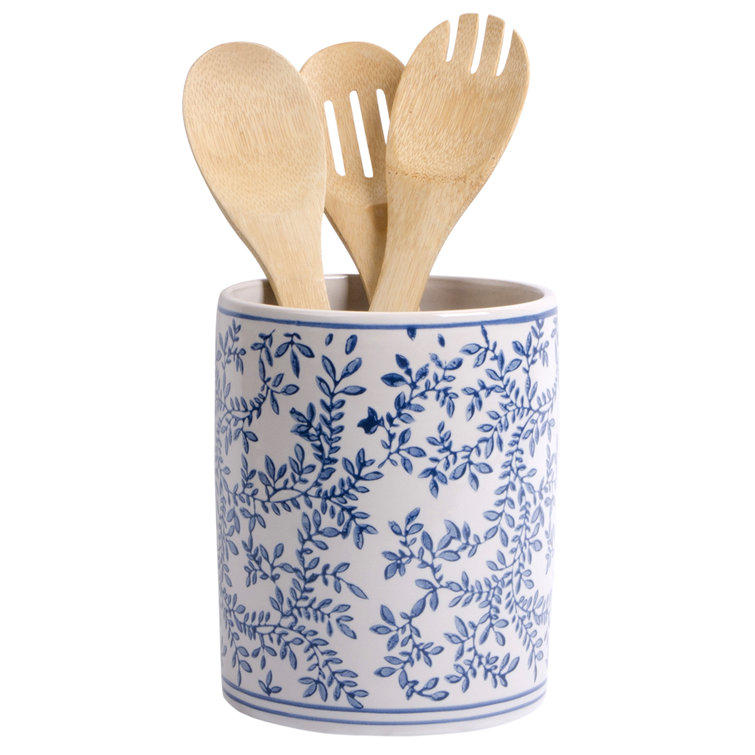 Canora Grey Leaf Design Utensil Crock & Reviews Wayfair