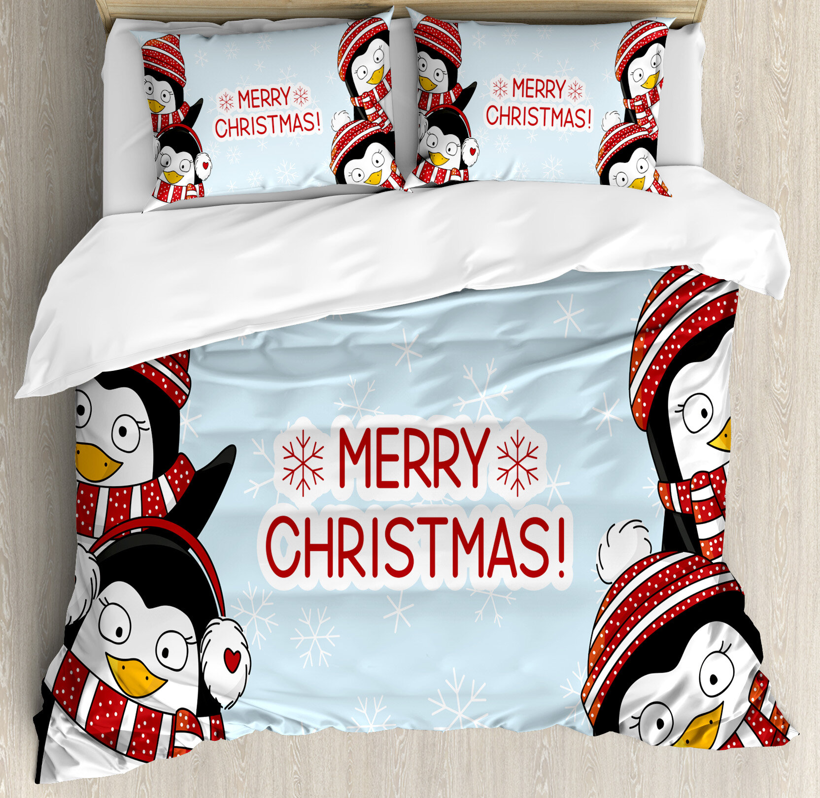 The Holiday Aisle Christmas New Year Quote Cute Penguins With Hats