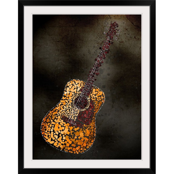 Great Big Canvas Abstract Squares Guitar By Michael Tompsett Graphic Art Print Wayfair