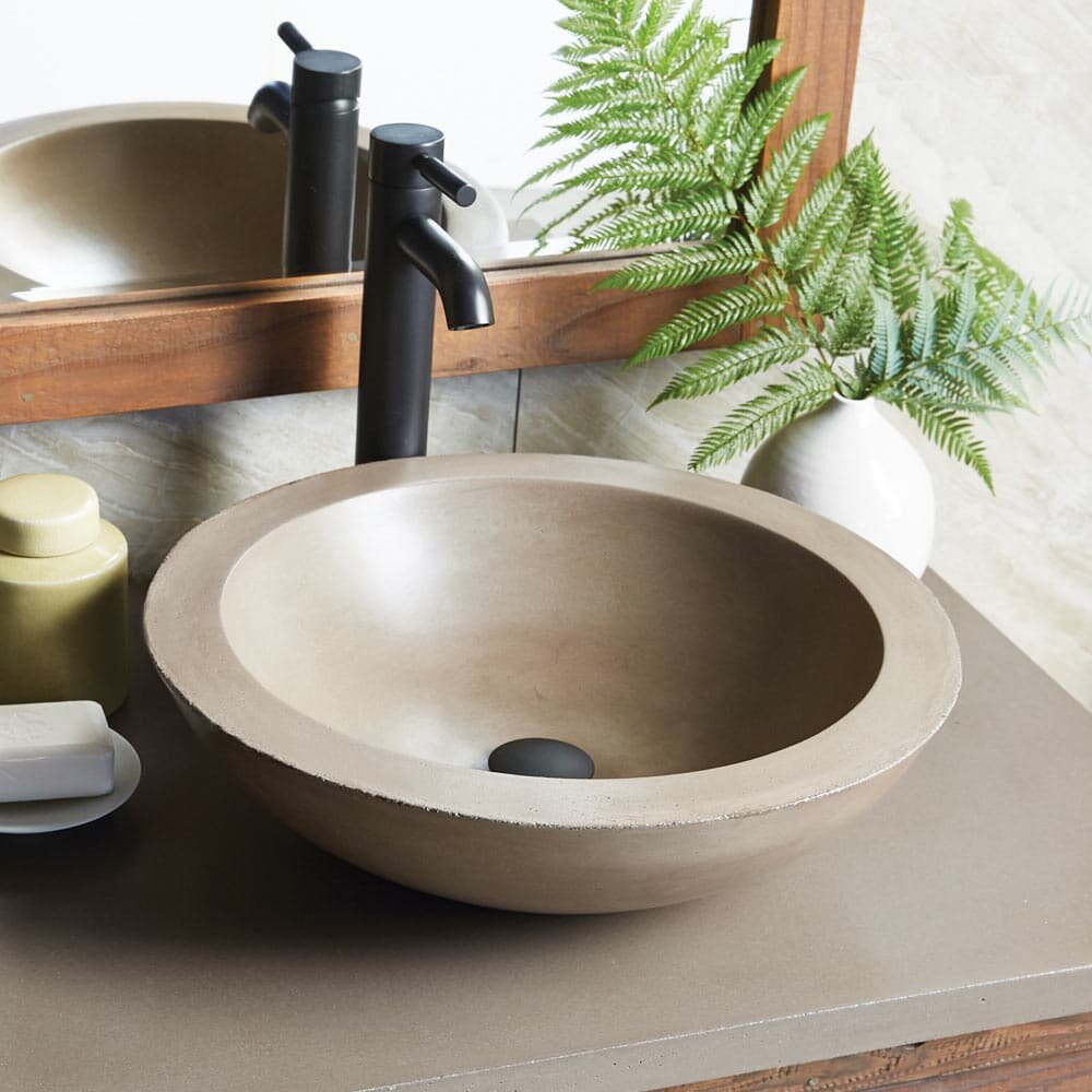 Morro Stone Circular Vessel Bathroom Sink