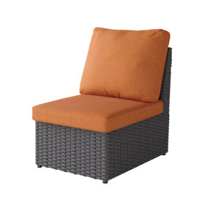 Killingworth Weather Resistant Resin Wicker Patio Armless Chair With Cushions by Rosecliff Heights Cool