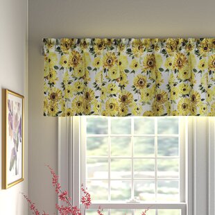 Bright Cheerful Yellow And Blue Floral Valances New 72 Inches x 16 Inches 