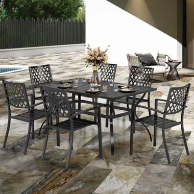 appel outdoor 7 piece dining set with cushions