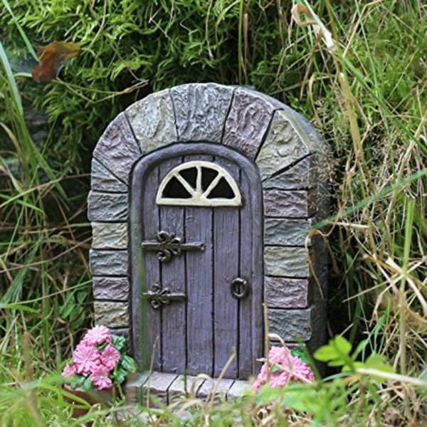 Magical Fairy Doorway Large Brown Hobbit Elf Door Skirting Board