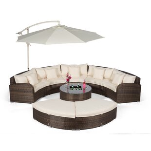Woody 7 Seater Rattan Conversation Set By Sol 72 Outdoor
