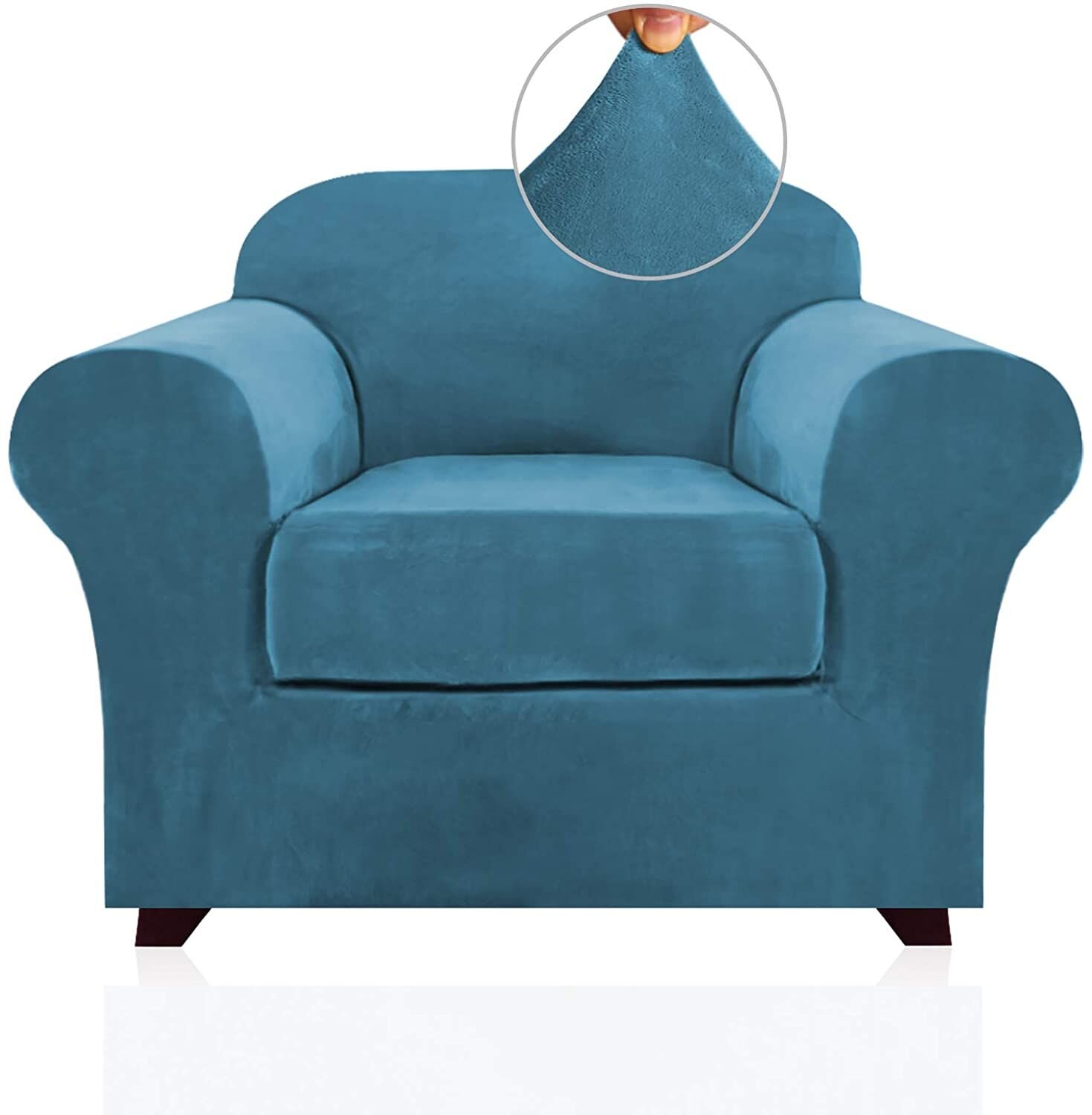 teal armchair covers