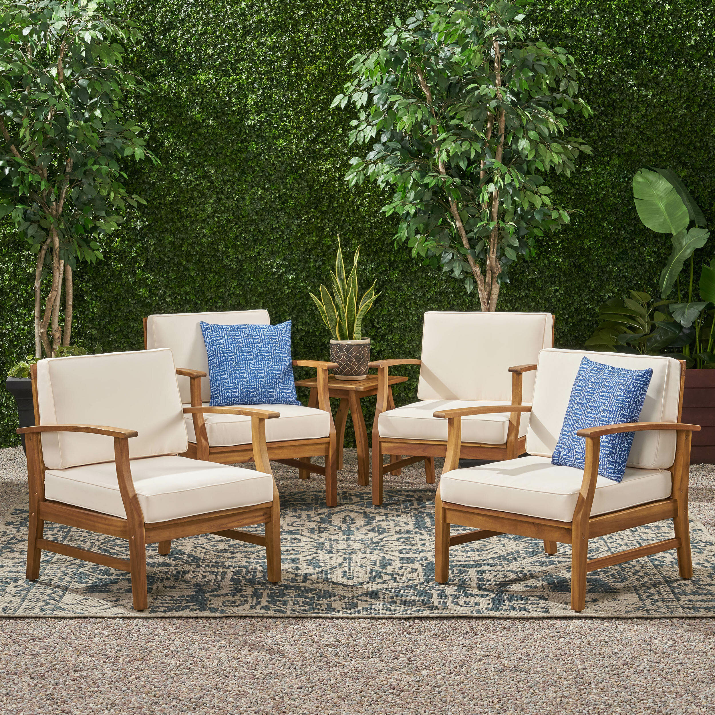 Antonia Outdoor Wood Patio Chair With Cushions  - You�lL Love Our Affordable Outdoor Chair Cushions, Seat Cushions & Accent Pillows From Around The World.