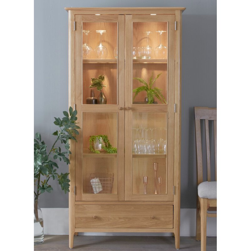 Brambly Cottage Alysa Display Cabinet With Lighting Reviews