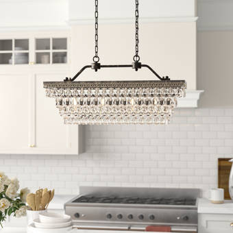 Mistana Ferris 6 Light Kitchen Island Linear Pendant Reviews Wayfair