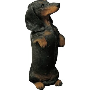 SUPERSALE Cute Puppy Figurine in Christmas Sweater Dog Sculpture Dachshund Pup 