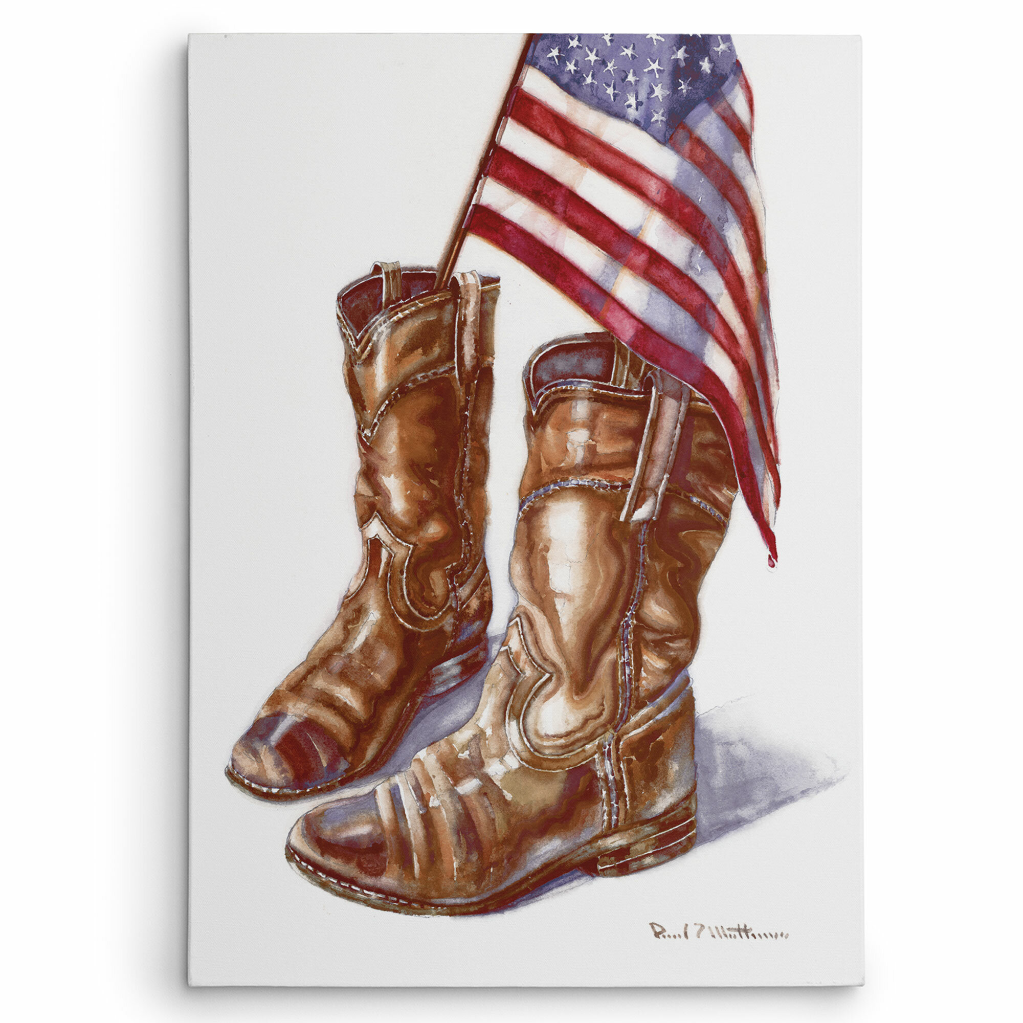 printed cowboy boots