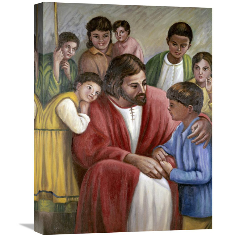 Global Gallery Christ And The Children Of All Races By Vittorio