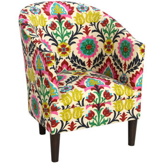 Everly Quinn Castiel 30 W Faux Leather Barrel Chair Wayfair