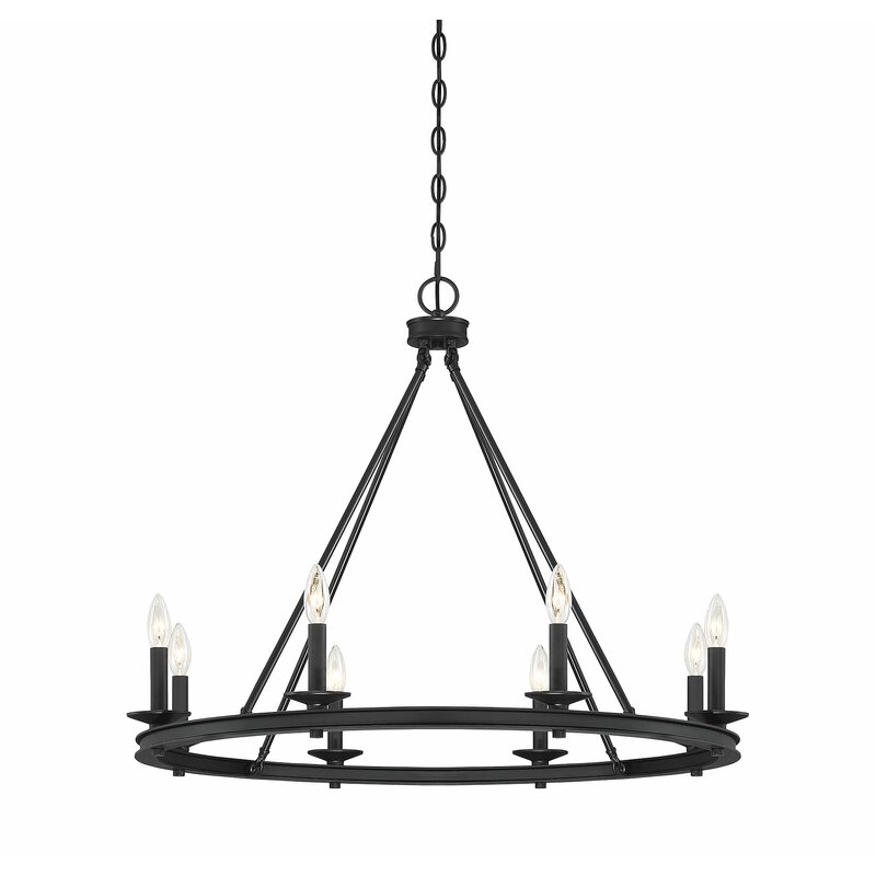 Aramis 8-Light Wagon Wheel Chandelier