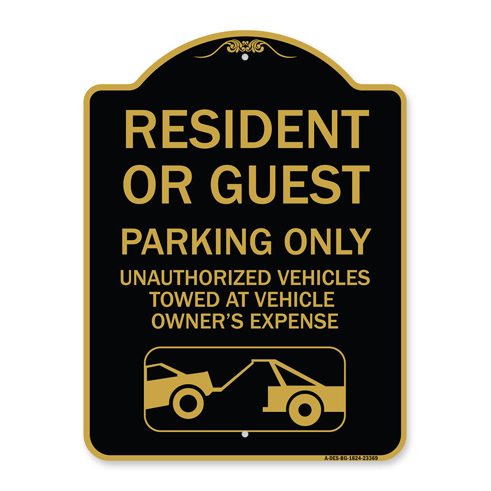 Signmission Designer Sign Parking Restriction Sign Resident Or Guest