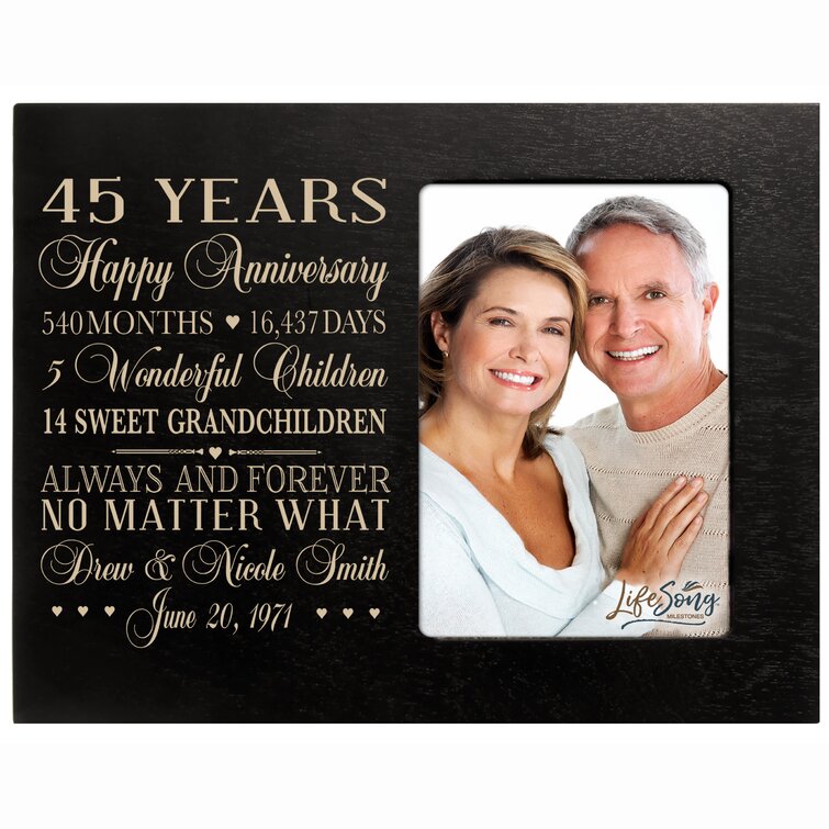 LifeSong Milestones 45Th Wedding Anniversary Picture Frame | Wayfair