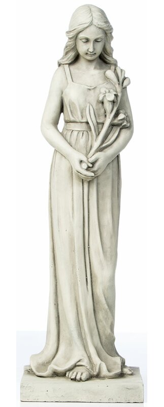 Woman with Lily Statue