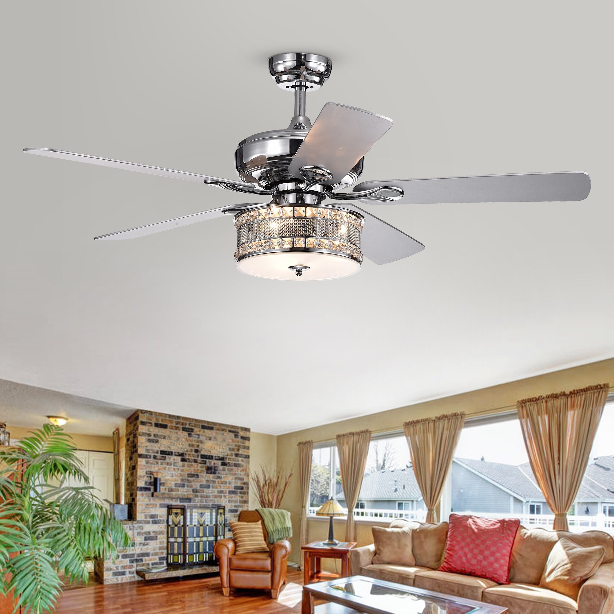 52 Darby 5 Blade Ceiling Fan With Remote Light Kit Included