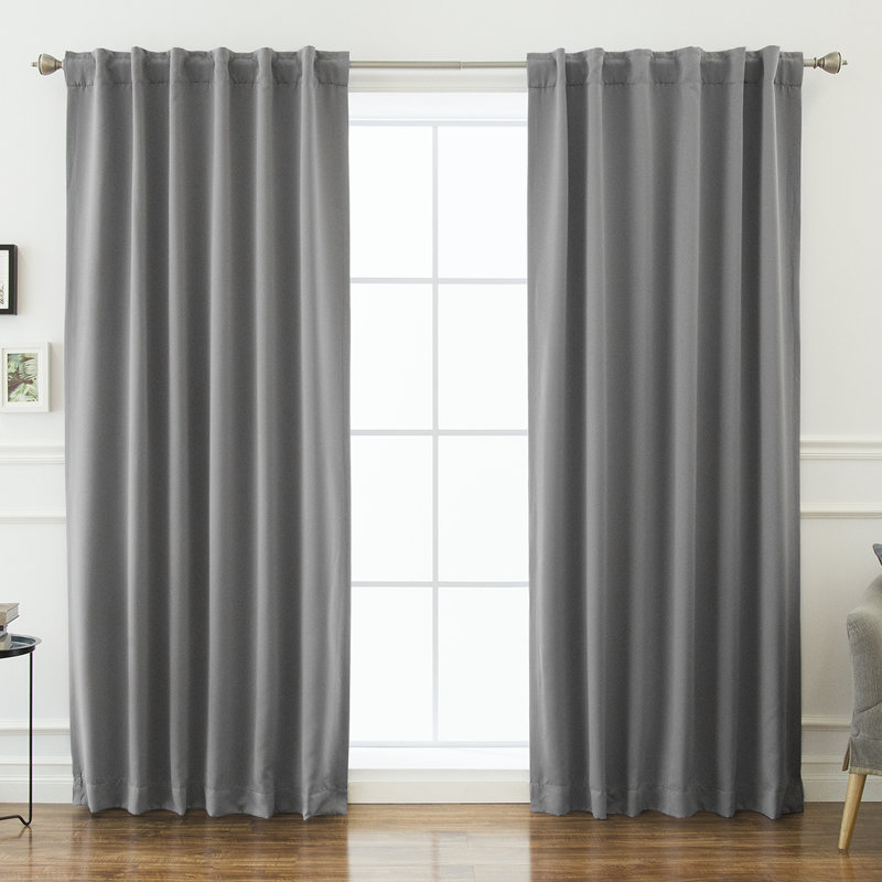 Beachcrest Home Sweetwater Solid Blackout Thermal Rod