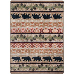 Cabana Bears Natural Area Rug