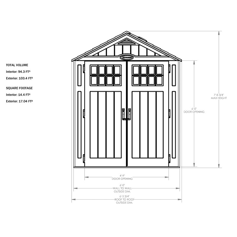Suncast Everett Outdoor 6 Ft W X 3 Ft D Plastic Storage Shed Reviews Wayfair