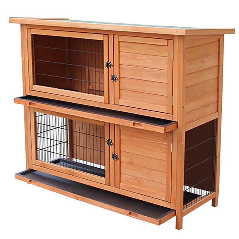 bunny cage with pull out tray