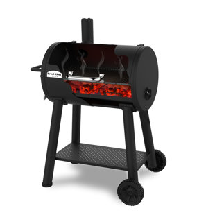 Dual Gas And Charcoal Grills Wayfair 32 Smoke Charcoal Grill With Side Burner
