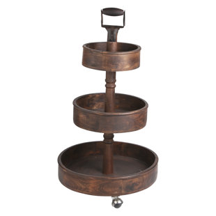 Tiered Stands Wood Specialty Serving You Ll Love Wayfair Shovel Handle Tiered Stand