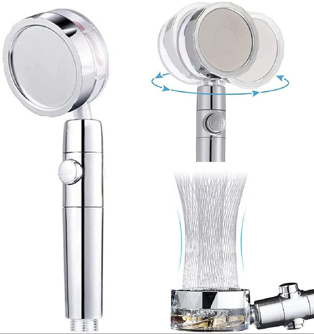 propeller driven handheld shower head