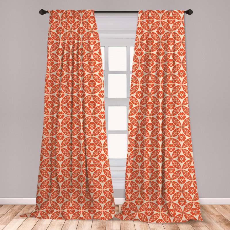 East Urban Home Ambesonne Geometric Window Curtains Japanese