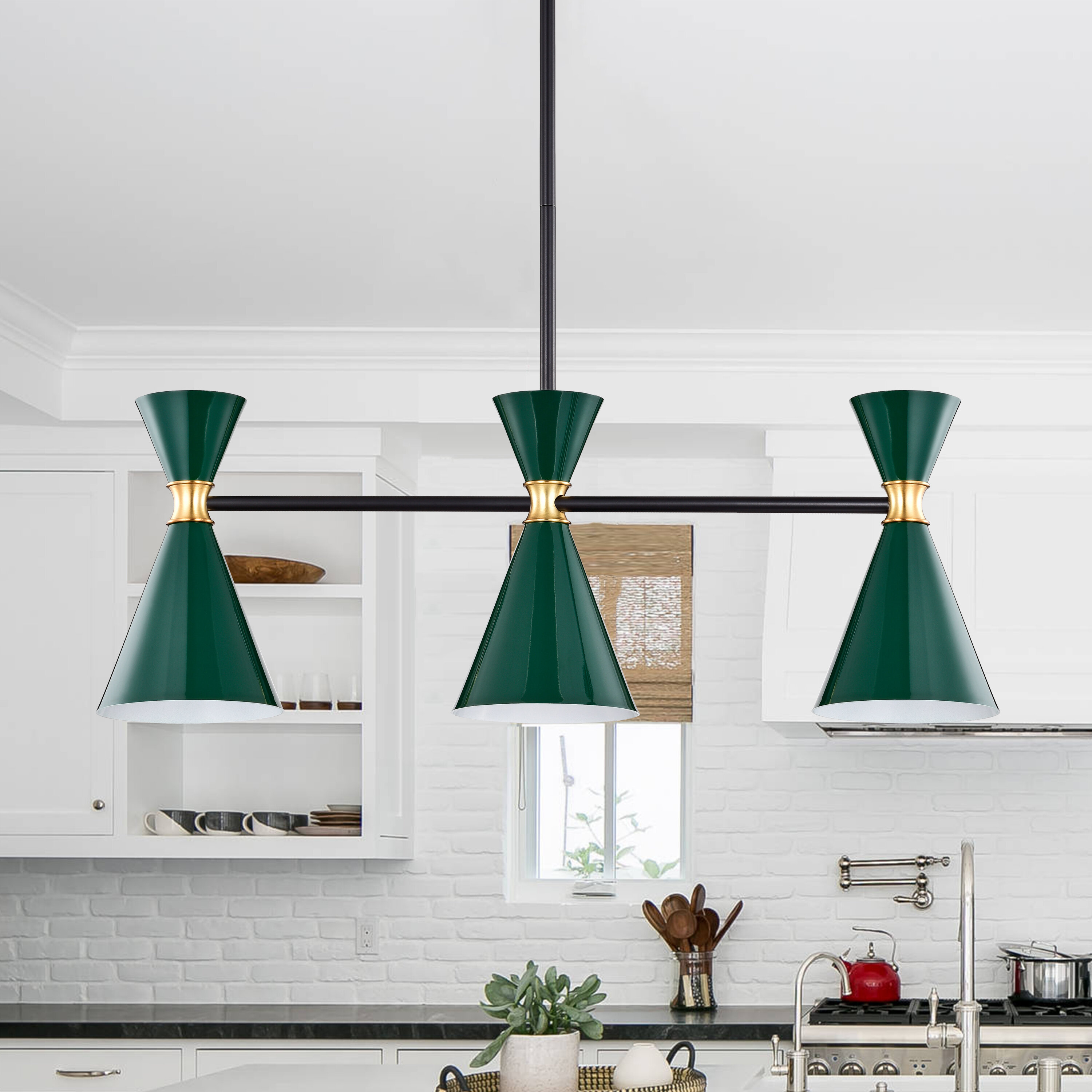 Corrigan Studio Luminaire Suspendu Lineaire A 3 Lumieres Pour Ilot De Cuisine Ardicoan Et Commentaires Wayfair Ca