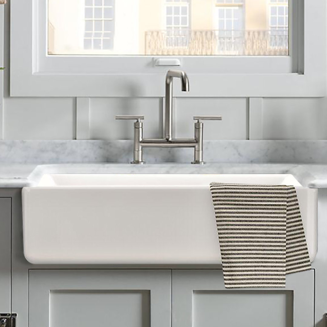 Bathlet 30 L X 20 W Farmhouse Kitchen Sink With Strainer Reviews Wayfair