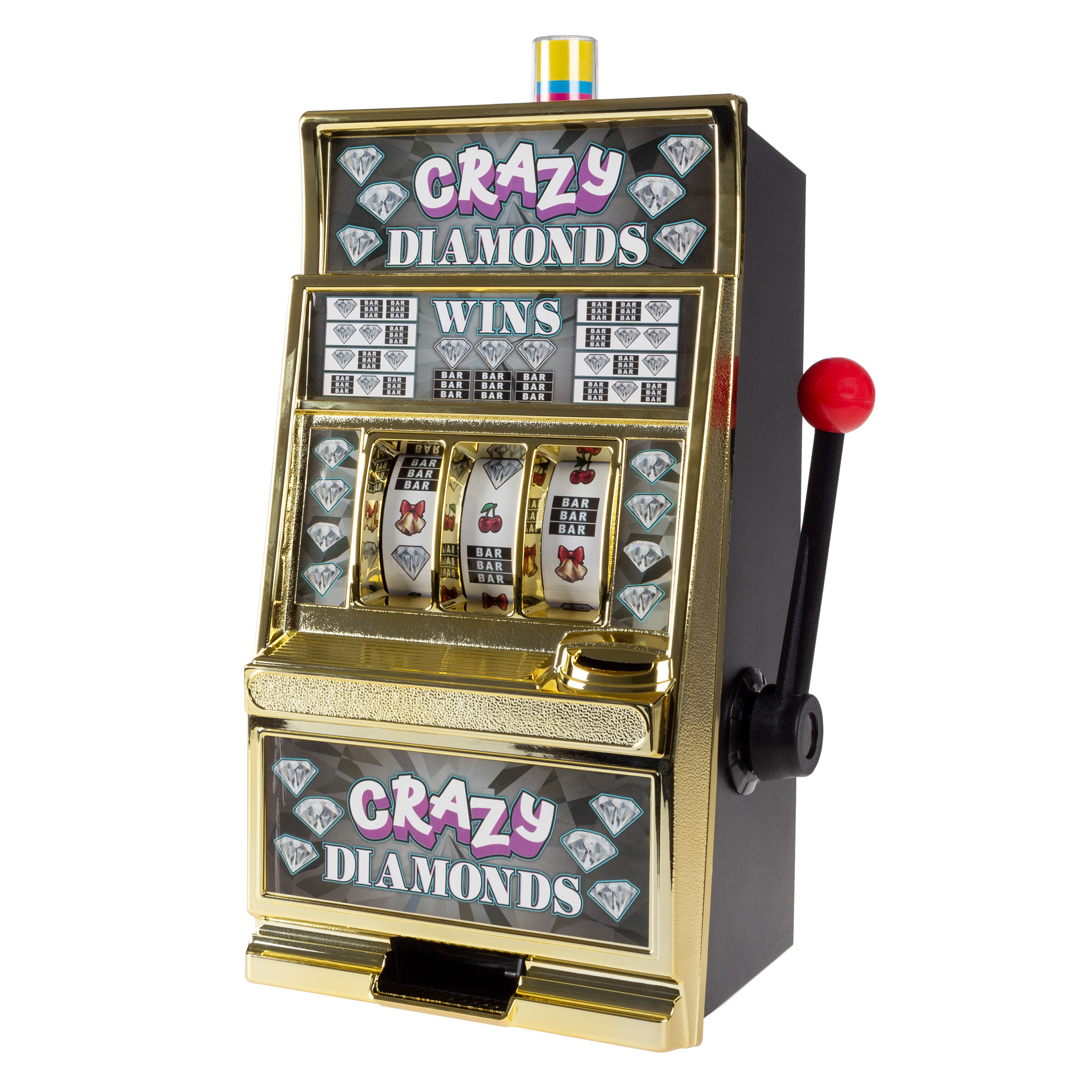 Crazy Diamonds Slot Machine Adult Home Casino Jackpot Game Spin Coin Bank Lotto 