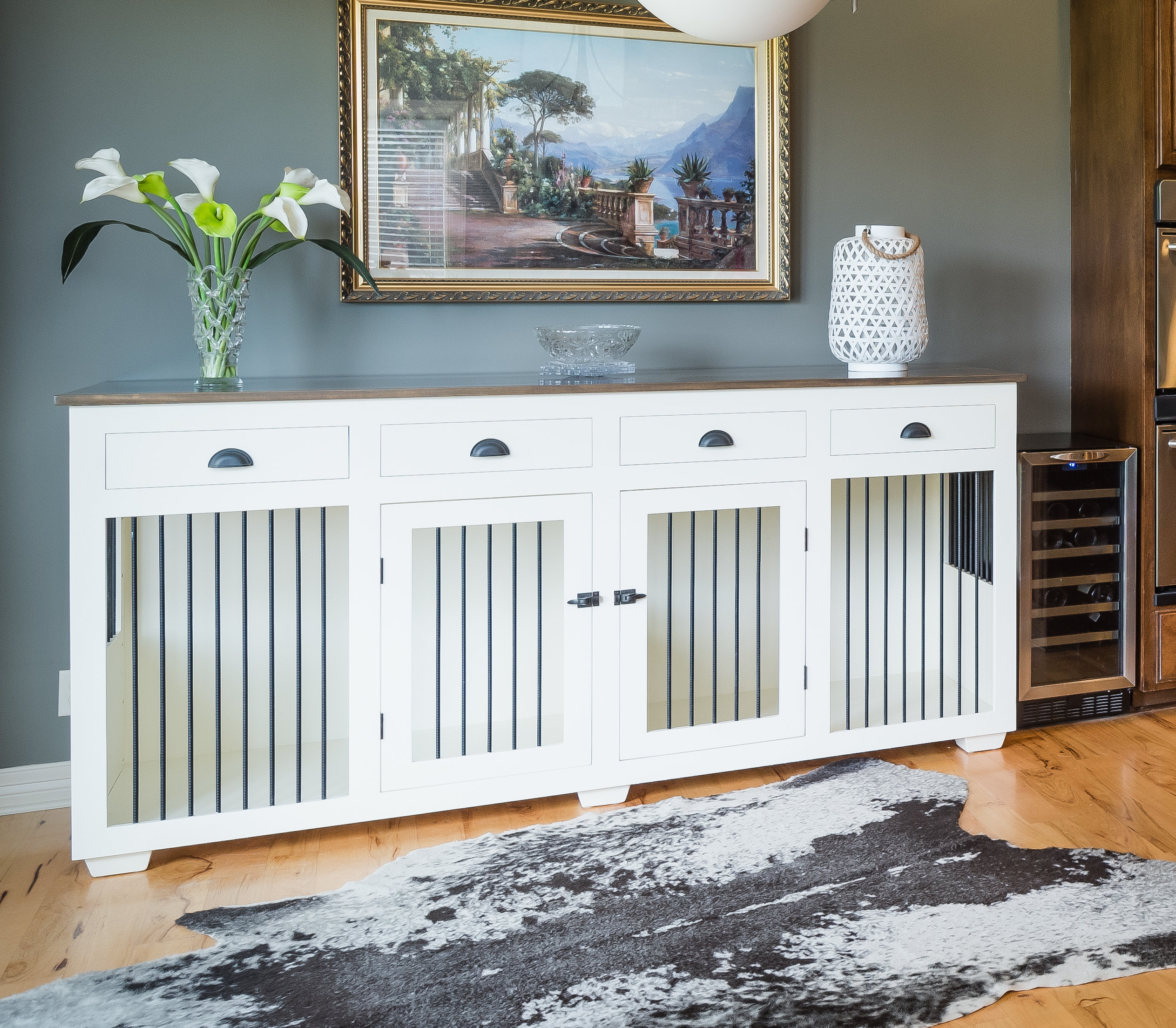 Tucker Murphy Pet™ Brekin Double Doggie Credenza With Drawers Pet Crate