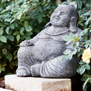 Large Laughing Buddha Statue Wayfair Laughing Buddha Statue By Garden Age