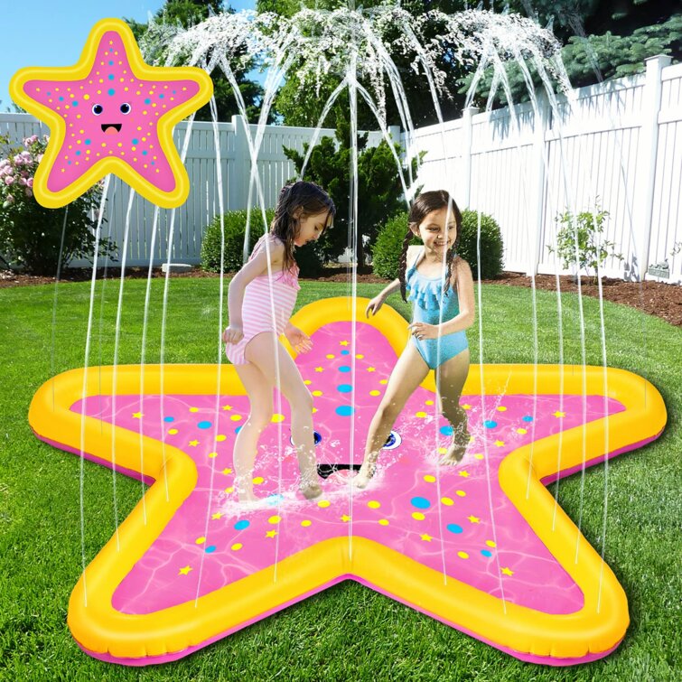 Pet Kid Baby Wading Pool for Learning Sprinkler for Kids, Outdoor Swimming Pool for Kids Childrens Sprinkler Pool 67in-Diameter Splash Pad for Kids Toddlers Upgraded 2020 Version 