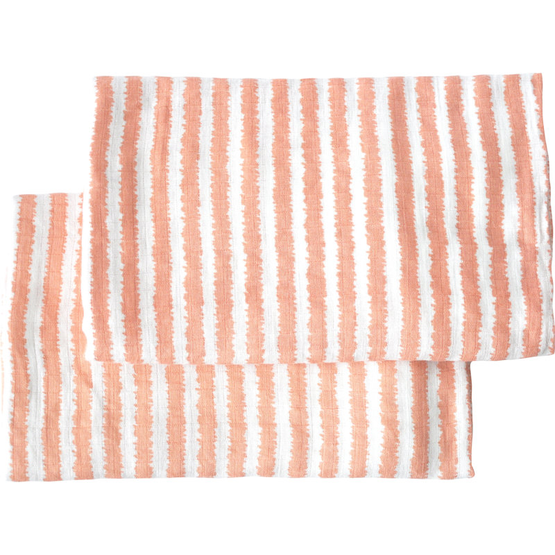 Ikat/Stripes Muslin Fitted Crib Sheets