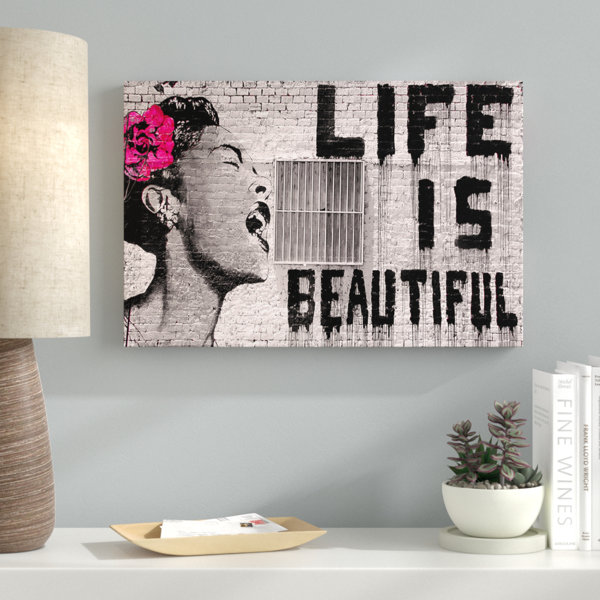 BANKSY Art Picture Yellow Balloon Girl Hope Print Love Peace Wall Canvas