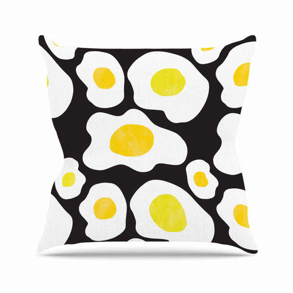 East Urban Home Vasare Nar Fried Eggs Pattern Pop Art Outdoor