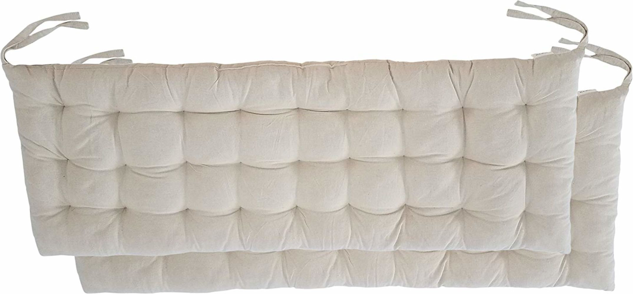 Catereco Cottone 100 Cotton Bench Pads W Ties Set Of 2 58 X