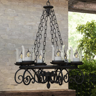 Best Biloxi 5-Light Wagon Wheel Chandelier By Fleur De Lis Living Outdoor Lighting Biloxi 5-Light Wagon Wheel Chandelier By Fleur De Lis Living Outdoor Lighting