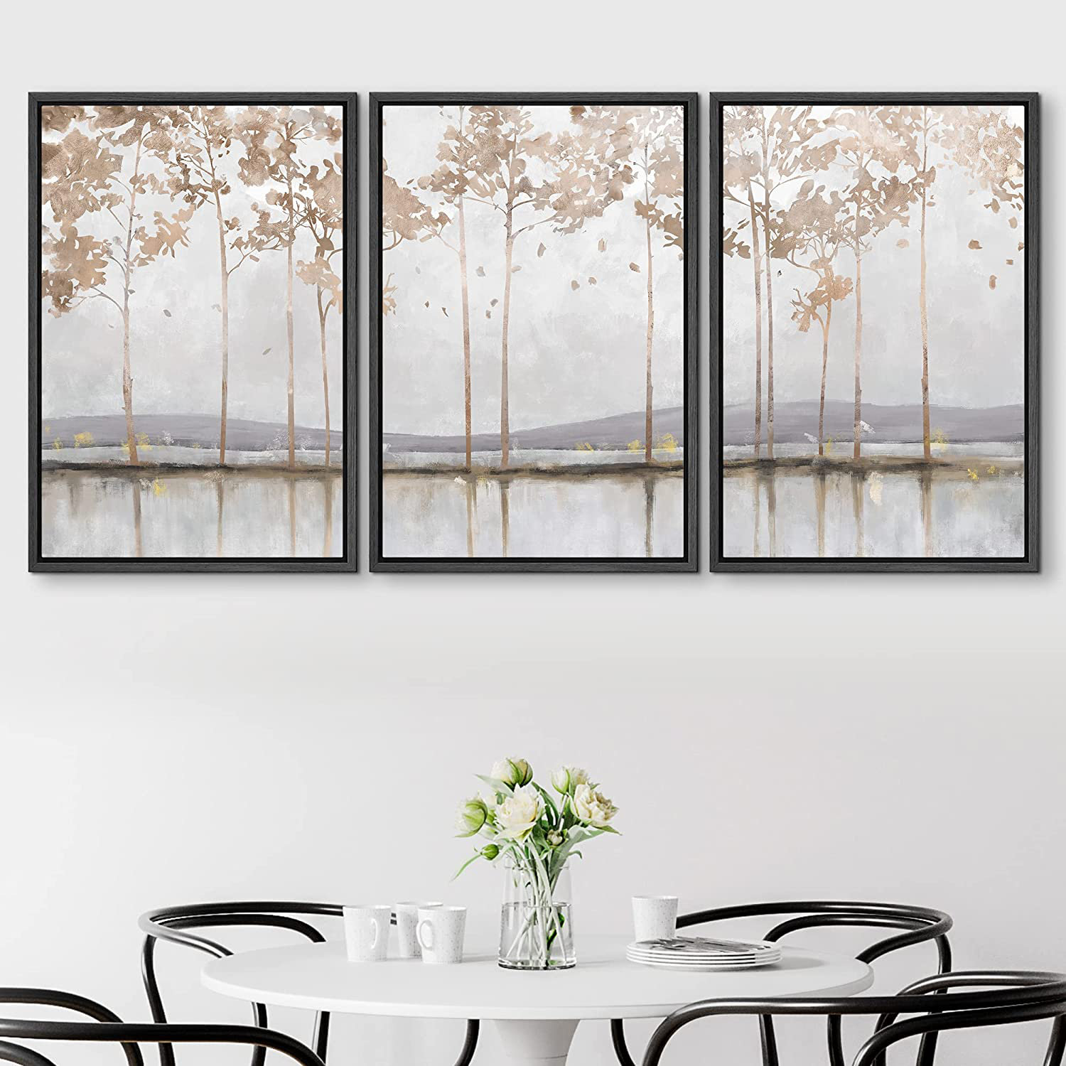 SIGNLEADER 3 Piece Floater Frame Print Set on Canvas | Wayfair