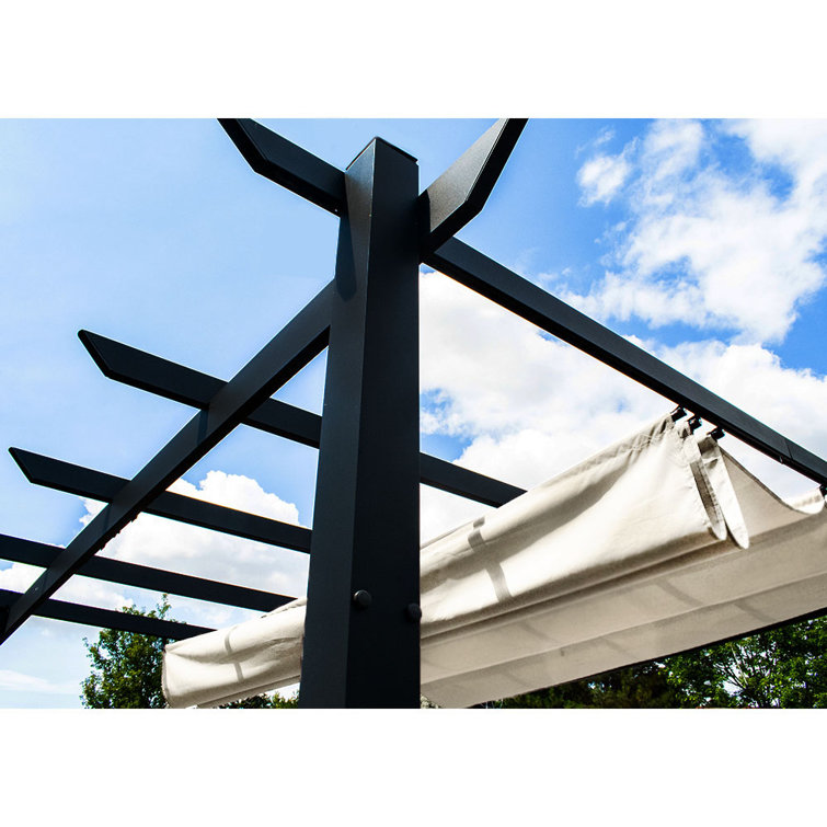 9 Ft. W x 9 Ft. D Aluminum Pergola with Canopy